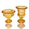 Kit 3 Pçs Centro de Mesa + Vaso + Bandeja de Cristal Âmbar Enfeite Decorativo L'Hermitage - 7