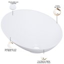 Ver imagem 4 de Cuba de Apoio Meia Lua para Banheiro Lavabo C01 Bm38w Branco Matte Fosca - Lyam