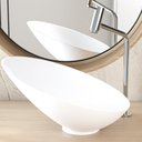 Ver imagem 3 de Cuba de Apoio Meia Lua para Banheiro Lavabo C01 Bm38w Branco Matte Fosca - Lyam