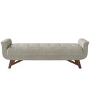 Ver imagem 4 de Puff Recamier Decorativo com Pés em Madeira 140cm Itália Bouclê Creme