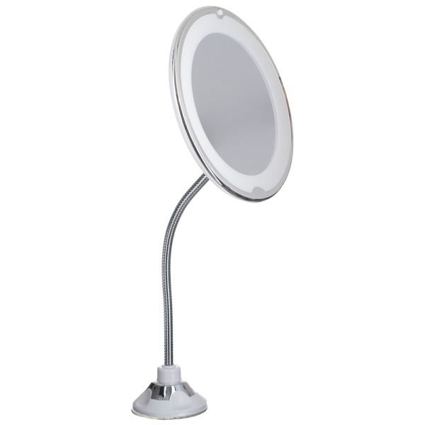 Espelho com Luz LED 10 x Aumento para Maquiagem Banheiro / 534