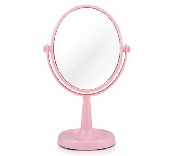 Espelho Com Luz Led 10 X Aumento P/ Maquiagem Banheiro / 534 - Pink Glamour  Brasil