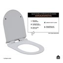Ver imagem 2 de Assento Termofixo com Soft Close para Vaso Sanitário Amazonita Pingoo.casa - Branco