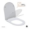 Assento Termofixo com Soft Close para Vaso Sanitário Amazonita Pingoo.casa - Branco - 4