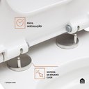 Ver imagem 5 de Assento Termofixo com Soft Close para Vaso Sanitário Amazonita Pingoo.casa - Branco