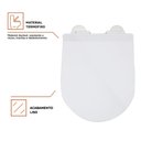 Ver imagem 3 de Assento Termofixo com Soft Close para Vaso Sanitário Amazonita Pingoo.casa - Branco