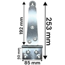 Ver imagem 3 de Kit 12 Dobradiças Zincada Leme Portão - 8" 200 Mm