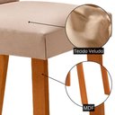 Ver imagem 5 de Mesa de Jantar Carolina 6 Lugares Tampo MDF Canto Copo sem Vidro Amadeirado Moderna