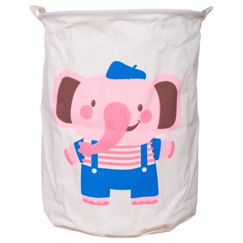 Cesto para Roupa Dobrável Banheiro Lavanderia Infantil / Lv-097 - Rosa Chiclete