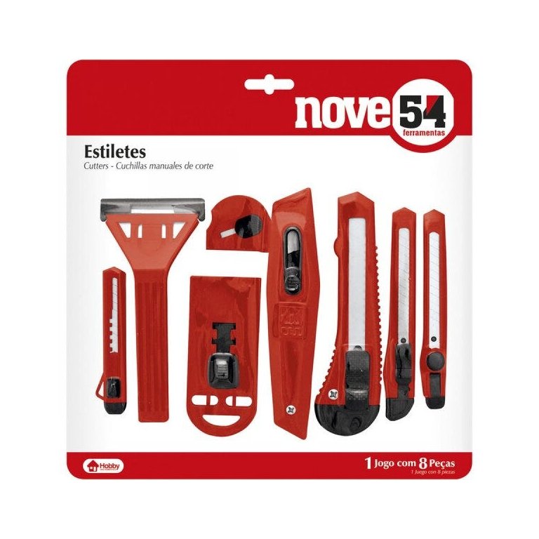 Jogo De Estiletes Nove54 Com 8 Peças Linha Hobby/doméstico