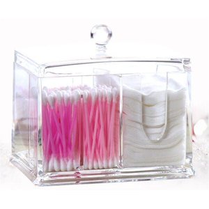 Porta Algodão Cotonete Organizador Acrílico Higiene Banheiro