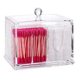 Porta Algodão Cotonete Organizador Acrílico Higiene Banheiro - 5