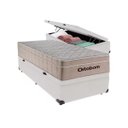 Ver imagem 1 de Cama Box Baú Solteiro Molas Ensacadas Airtech Springpocket 88x188 Branco - Ortobom