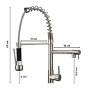Ver imagem 3 de Kit Cuba Dupla de Pia Cozinha Gourmet Acessórios e Torneira Gourmet 2 Saídas Aço Inox Brinovar