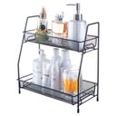 Ver imagem 2 de Organizador Prateleira 2 Andares para Cosméticos Cozinha Banheiro - Preto