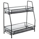 Ver imagem 3 de Organizador Prateleira 2 Andares para Cosméticos Cozinha Banheiro - Preto