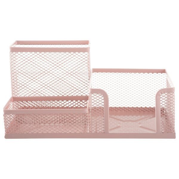 Porta Lápis + Lixeira para Escritório Mesa Estudos Home Office / Ho-303 - Rosê - 6