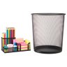 Porta Lápis + Lixeira para Escritório Mesa Estudos Home Office / Ho-303 - Preto - 2