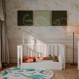 Berço 3 em 1 Branco Modelo Evolutivo Linha Loop Quater Móveis - 10