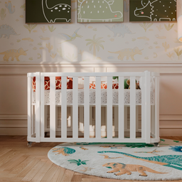 Berço 3 em 1 Branco Modelo Evolutivo Linha Loop Quater Móveis - 2