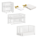 Ver imagem 1 de Berço 3 em 1 Evolutivo com Colchões | Branco Fosco Linha Loop Quater Móveis