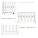 Ver mais imagens de Berço 3 em 1 Evolutivo com Colchões | Branco Fosco Linha Loop Quater Móveis