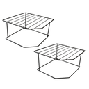 Ver imagem 1 de Kit 2 Organizador Pratos Armário Cozinha Suporte 2 Níveis