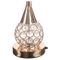 Abajur Luminária Quarto Sala Mesa de Cabeceira Cristal / Abj503 - Dourado - 3