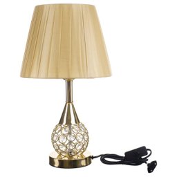 Abajur Luminária Quarto Sala Mesa de Cabeceira Cristal / Abj503 - Dourado - 1