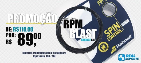 Set de Corda Babolat Rpm Blast 1.30/16 - Preta - 3