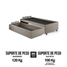 Base Box Cama Viúva com Gaveta Sapateira para Colchão 120x203 Cm Linho - 11