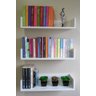 Kit 3 Prateleiras para Livros, Decoração 60cm X 20cm X 11,5cm 100% Mdf Branco - 1