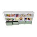 Ver imagem 5 de Organizador Baú com Porta Carrinhos Nick MDF 182cm Verde Woodcore