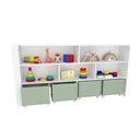 Ver imagem 3 de Organizador Baú com Porta Carrinhos Nick MDF 182cm Verde Woodcore