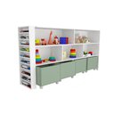 Ver imagem 6 de Organizador Baú com Porta Carrinhos Nick MDF 182cm Verde Woodcore