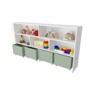 Ver imagem 2 de Organizador Baú com Porta Carrinhos Nick MDF 182cm Verde Woodcore