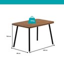 Ver imagem 4 de Conjunto Sala de Jantar 4 Cadeiras Trento Carraro Nogal e Preto