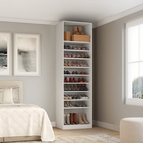 Sapateira Modulada para Quarto Sem Portas 70cm 100% MDF Altezza
