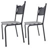 Kit 2 Cadeira para Cozinha Mc Tubular Almofadada Estrutura Preta com Assento Captone Medcombo - 1