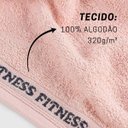 Ver imagem 2 de Toalha Academia Fitness 90x30cm Algodão 320g/m² Alta Absorção Cor Rosa