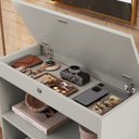 Ver imagem 6 de Armário Estante Biblioteca Multiuso com Compartimentos Ocultos Lock Bege/Arenas