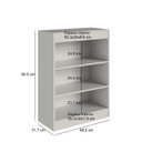 Ver imagem 4 de Armário Estante Biblioteca Multiuso com Compartimentos Ocultos Lock Bege/Arenas