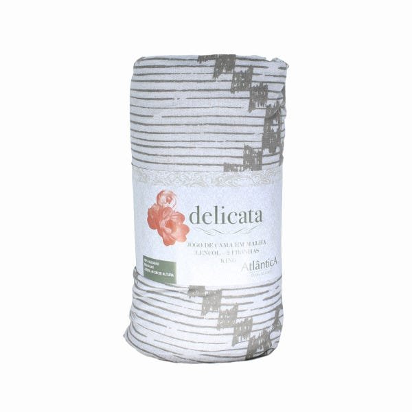 Jogo De Lençol Atlântica Delicata King Com 3 Peças Atmosfera Off White