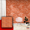Papel de Parede Pedras Tijolinho Vermelho Autocolante Resistente 3mx58m Nc-34 - 3