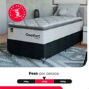 Ver imagem 5 de Cama Box Solteiro + Colchão Comfort Class Pillow Top 88x188 Branco/suede Preto