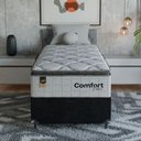 Ver imagem 6 de Cama Box Solteiro + Colchão Comfort Class Pillow Top 88x188 Branco/suede Preto