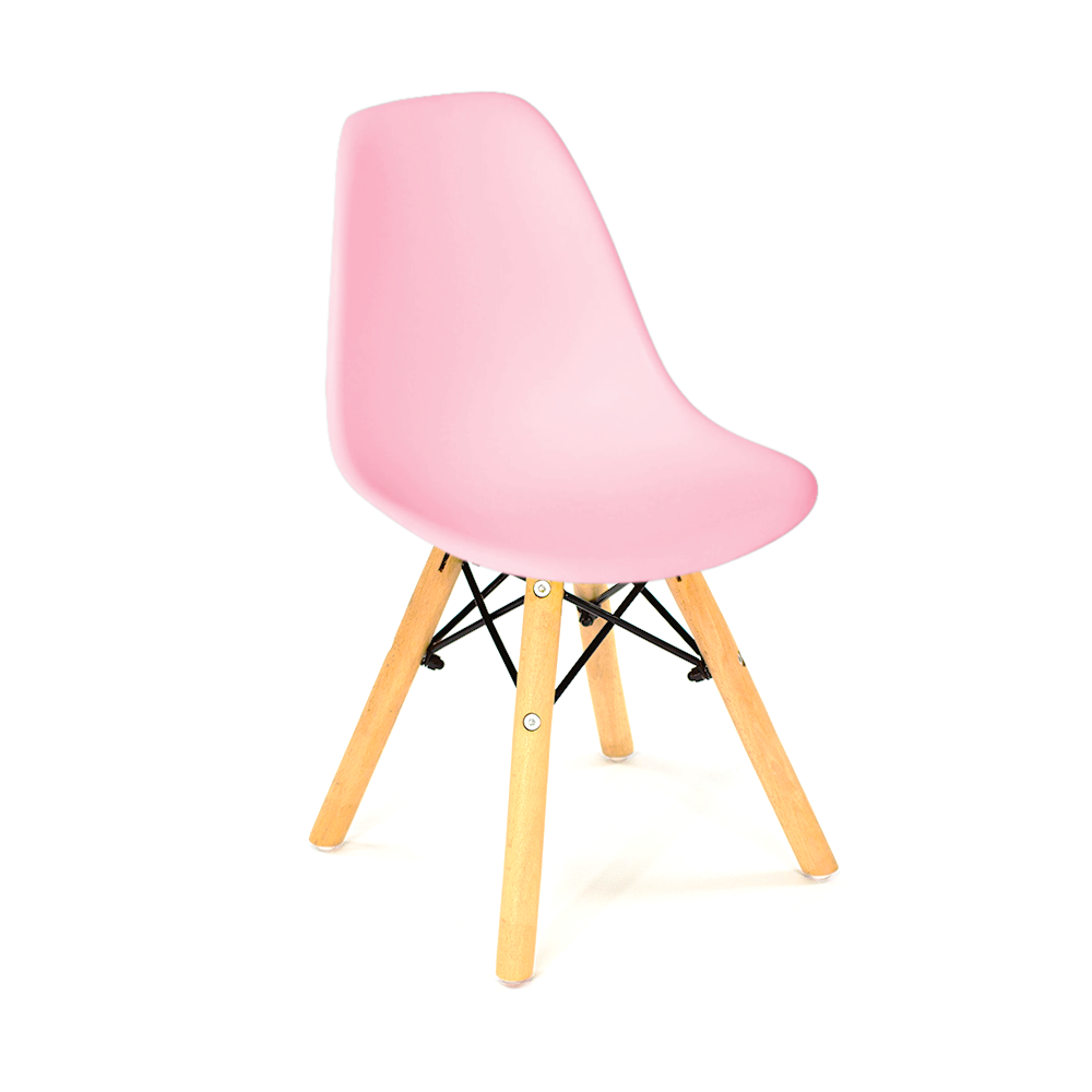 Conjunto Eames Infantil Branca com 4 Cadeiras Eiffel Rosa - 5