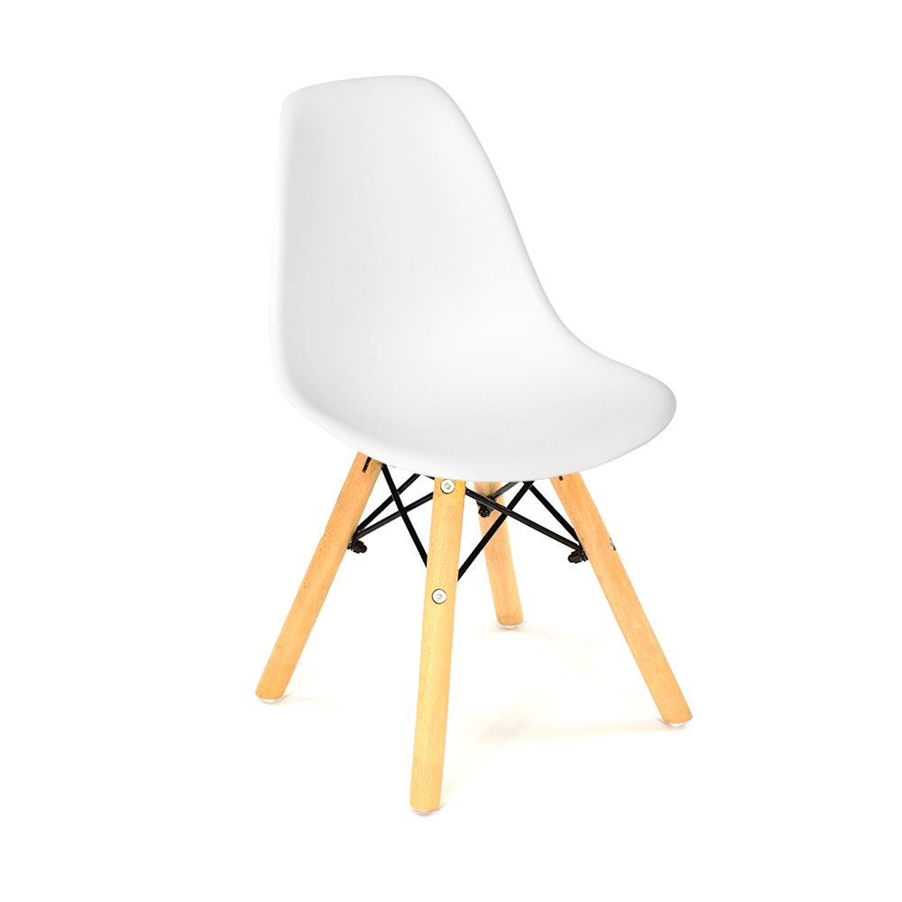 Conjunto Eames Infantil Preto com 4 Cadeiras Eiffel Branca - 5