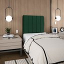 Ver imagem 2 de Cabeceira Cama Box Solteiro Queen Estofada Carla 100cm Suede:verde