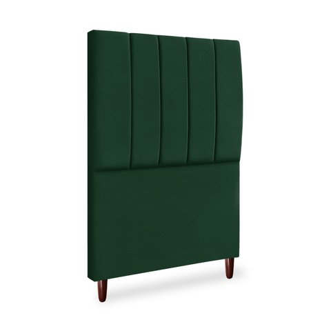 Cabeceira Cama Box Solteiro Queen Estofada Carla 100cm Suede:verde